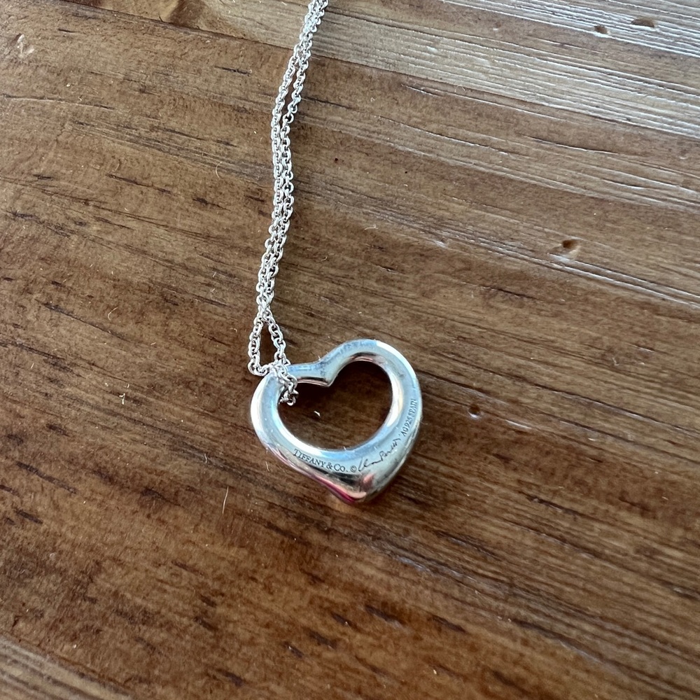 Tiffany & Co open heart pendant necklace